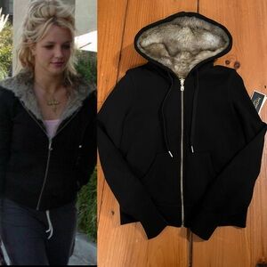 Juicy Couture Robertson reversible faux fur hoodie (seen on Britney Spears)